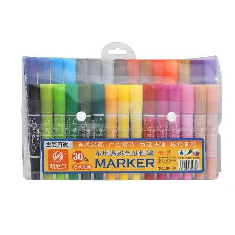 Wholesale Large Double Ended Oily Plastic Marker Pens